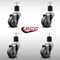 Service Caster 3'' SS Gray Poly Wheel Swivel 1-7/8'' Expanding Stem Caster Set, 4PK SCC-SSEX20S314-PPUB-178-4 - alternate 2